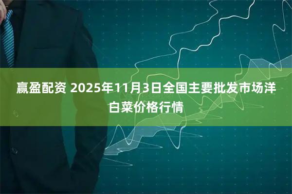赢盈配资 2025年11月3日全国主要批发市场洋白菜价格行情